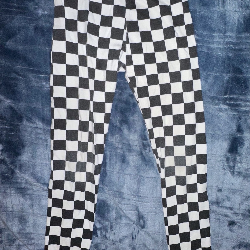 Wonder Nation Black and White Checkered Leggings